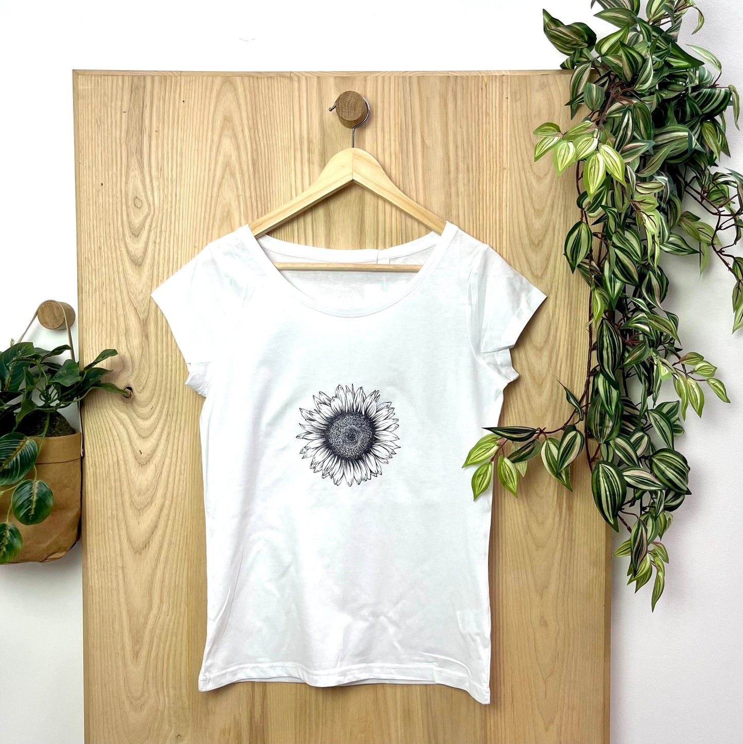 Women's Sunflower T Shirt, sunflower top floral t shirt