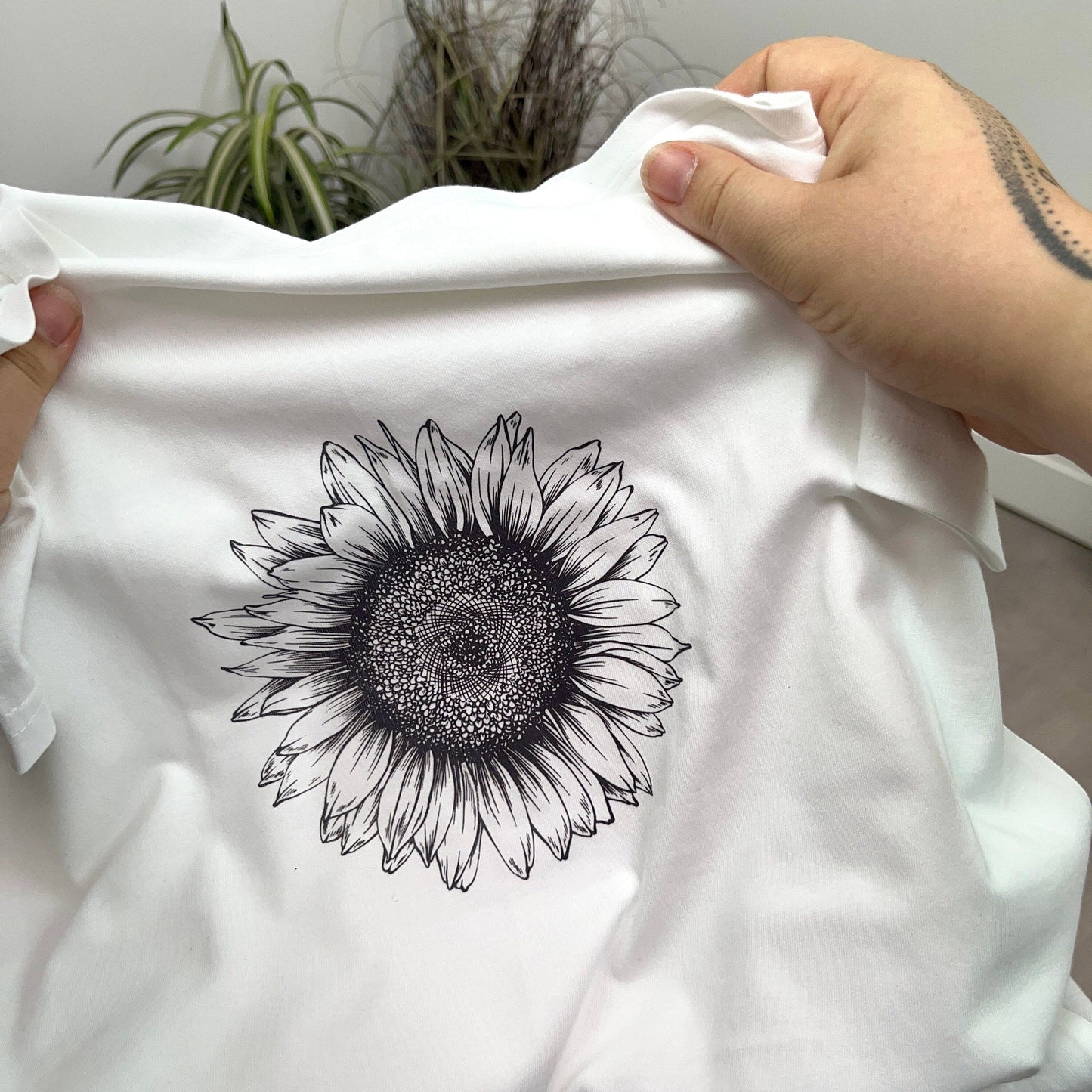 Women's Sunflower T Shirt, sunflower top floral t shirt