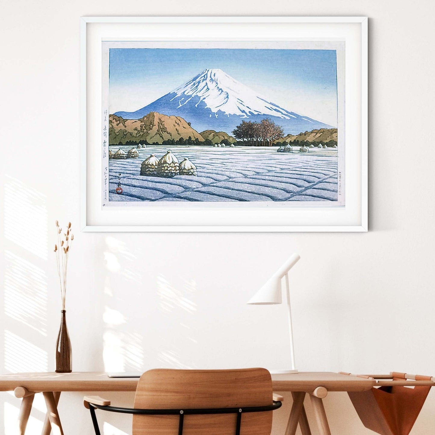Japanese Mount Fuji Art Print, Hasui, Ukiyo e Japanese Poster Print Japanese Art Print