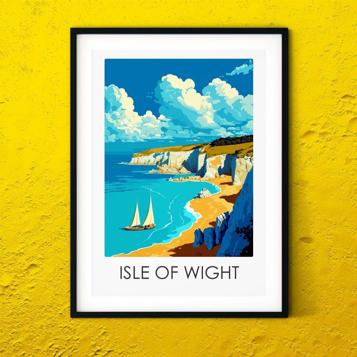 Isle of Wight print travel posters UK landscape print