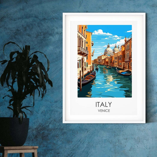 Italy Venice modern travel print graphic travel poster