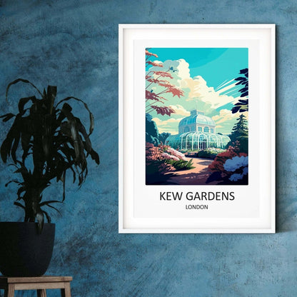 Kew Gardens print travel posters UK poster London