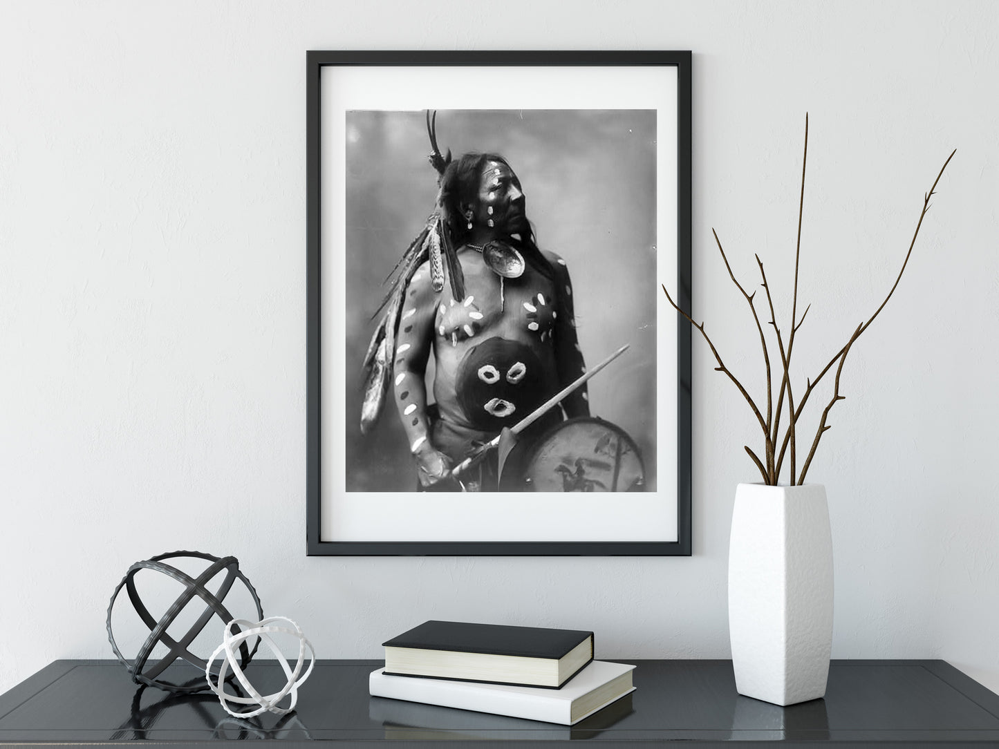 Native American indian man vintage photography print Vintage Photography Prints