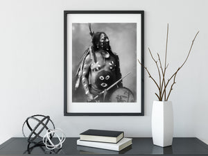Native American indian man vintage photography print