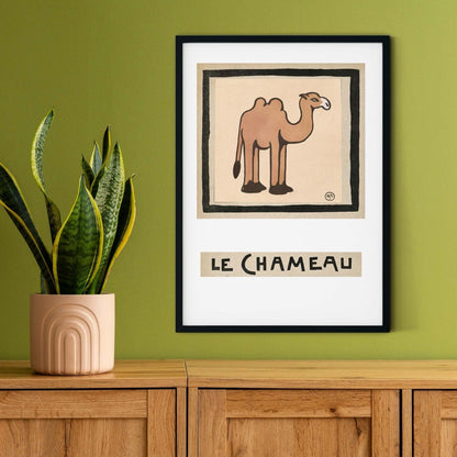 Vintage Camel print, French Le Chameau Nursery Animal Wall Art