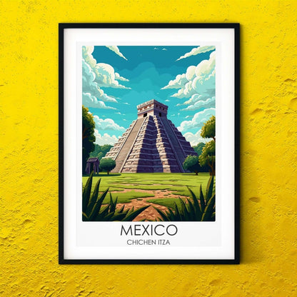 Mexico modern travel print graphic travel poster