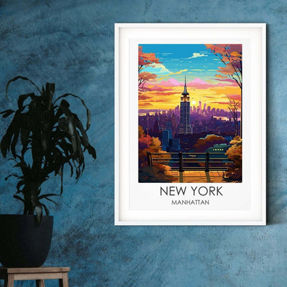 New York modern travel print graphic travel poster