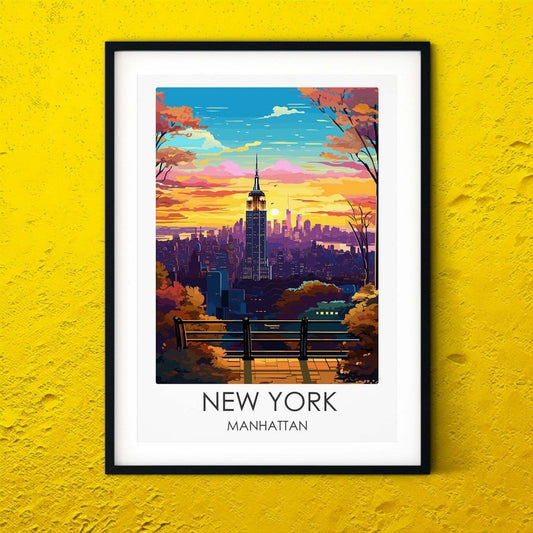 New York modern travel print graphic travel poster