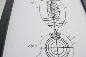 American Football patent print, vintage sports ball art patent print