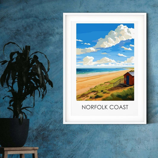 Norfolk Coast travel posters UK coastal prints