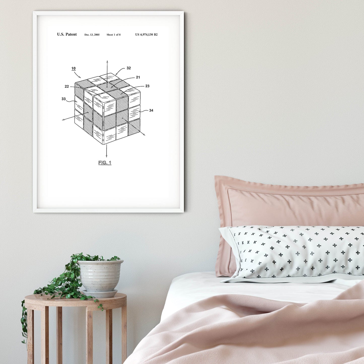 Rubiks cube patent print, toy patent print patent prints