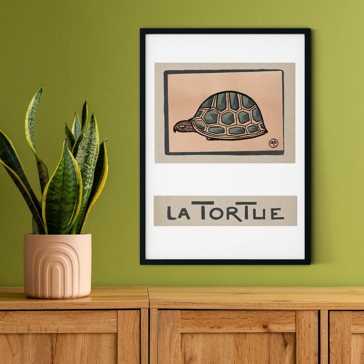 Vintage Tortoise Print, French Animal Nursery Print