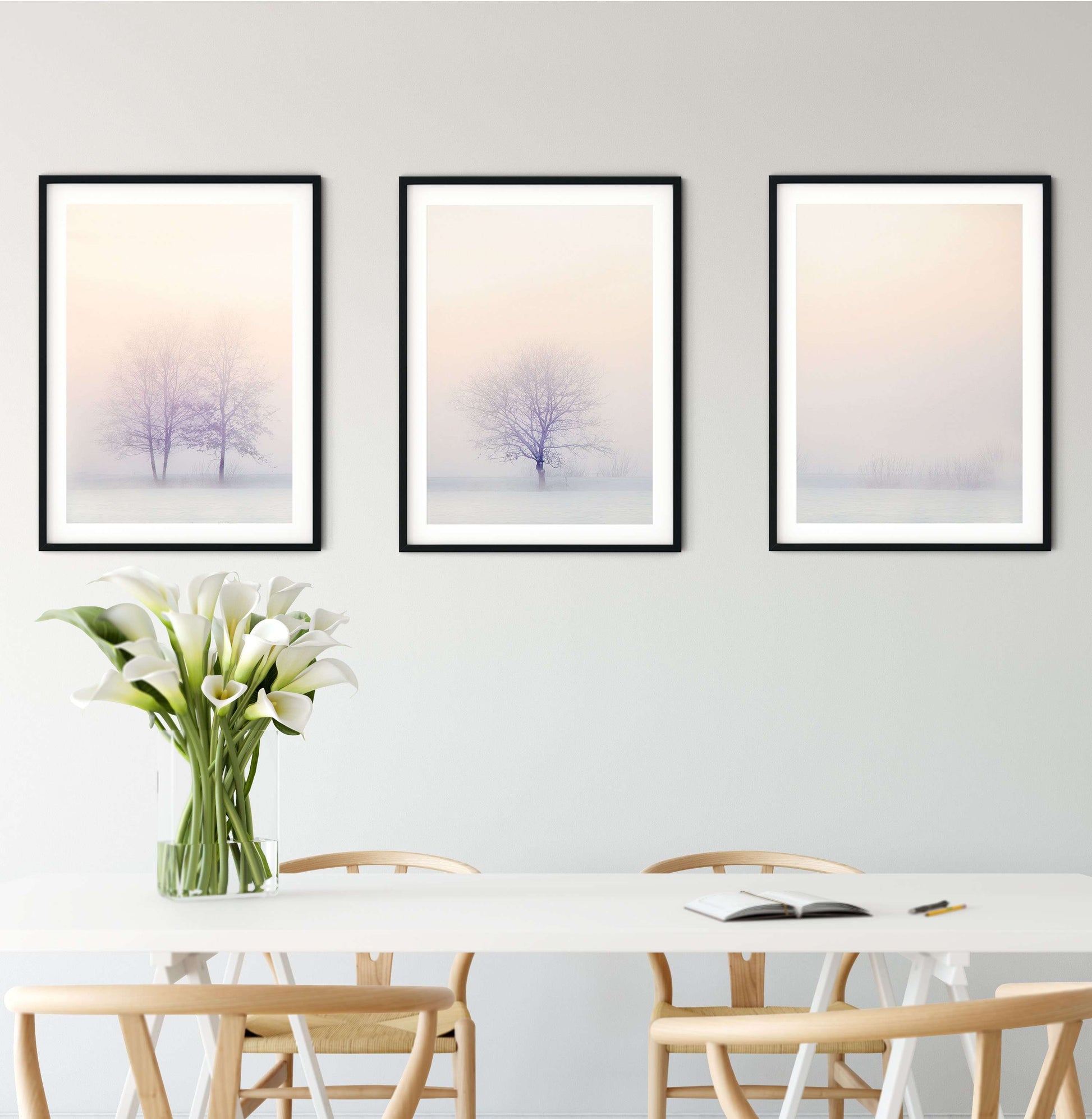 Set of 3 winter landscape triptych prints Photography Prints