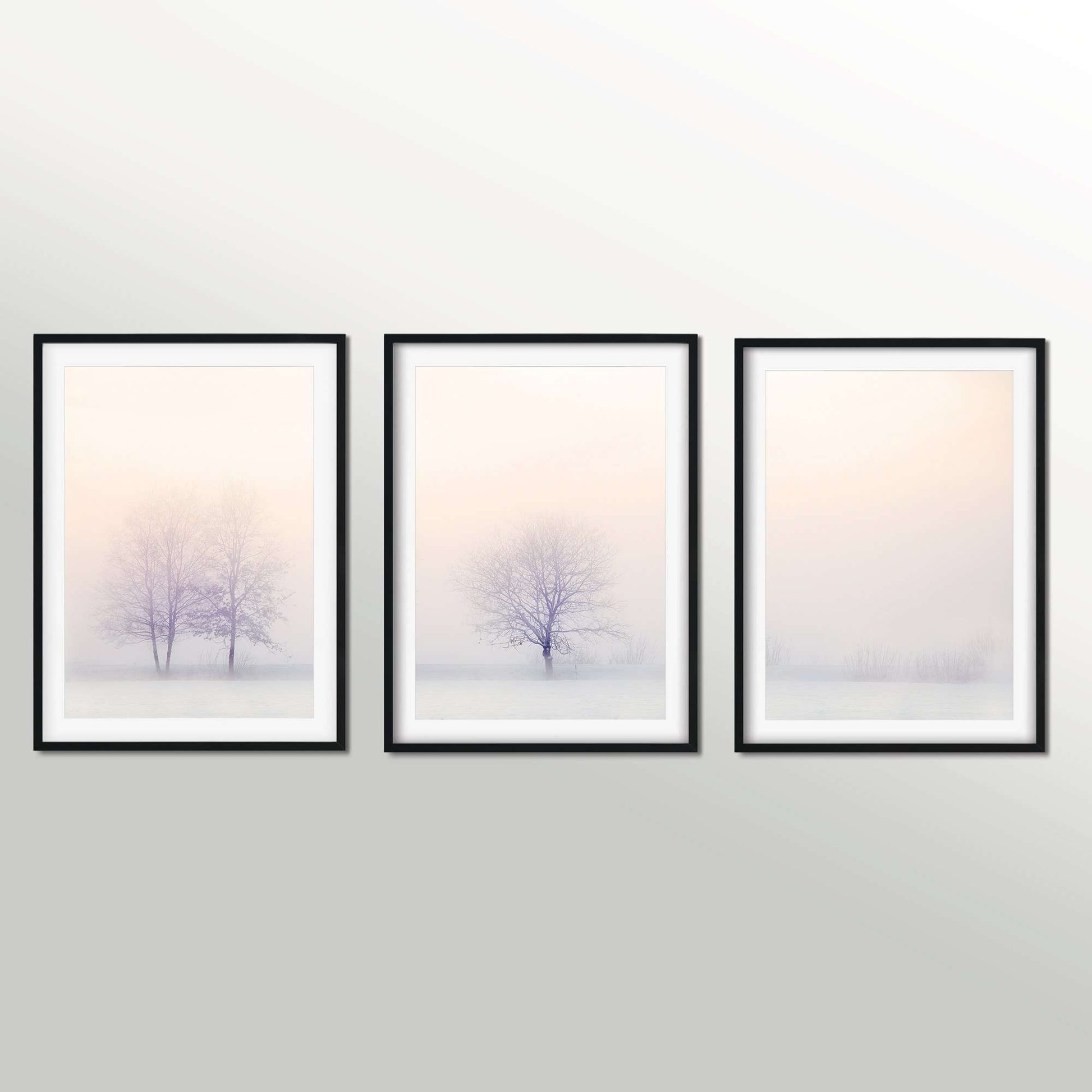 Set of 3 winter landscape triptych prints Photography Prints