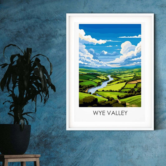Wye Valley travel posters UK landscape print