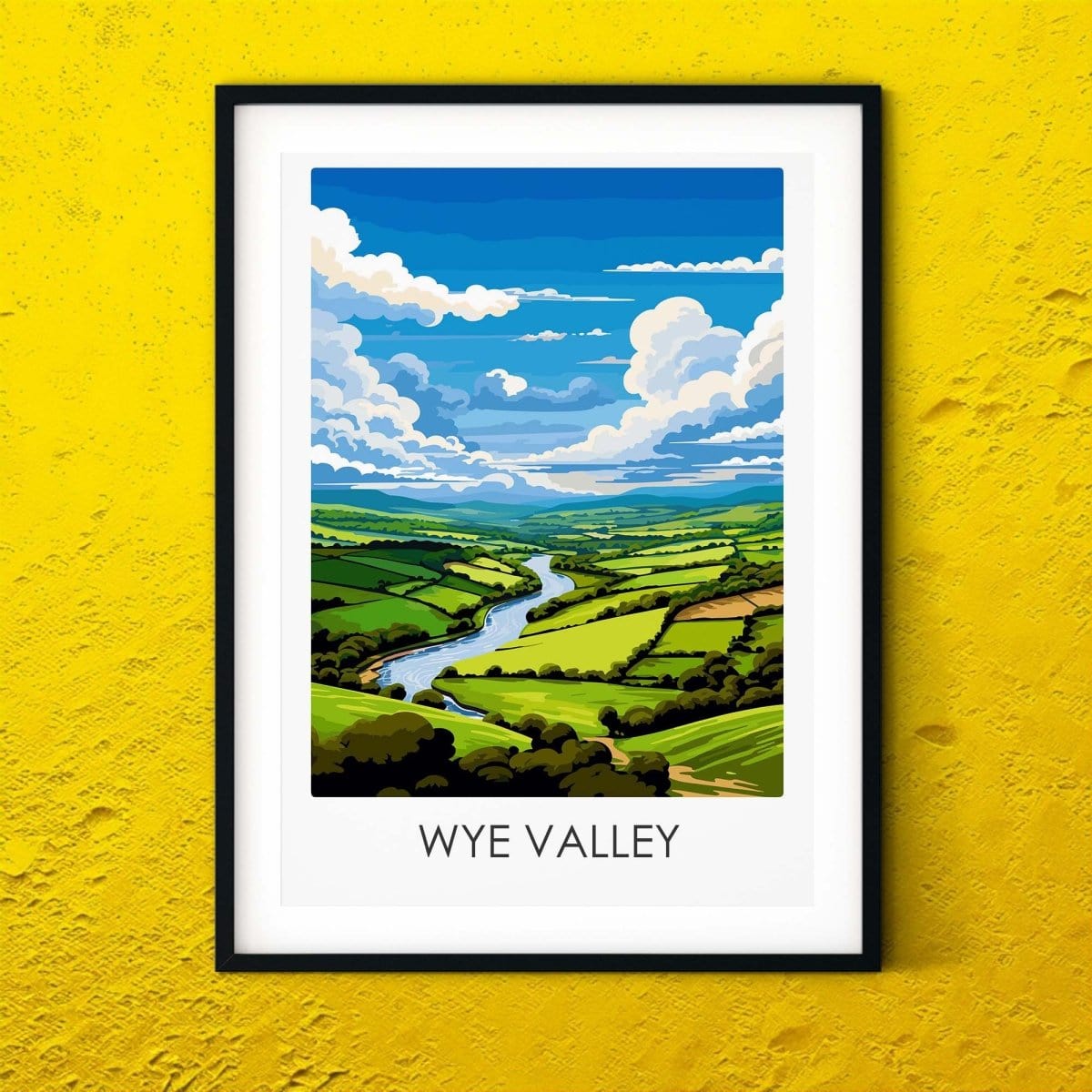 Wye Valley travel posters UK landscape print