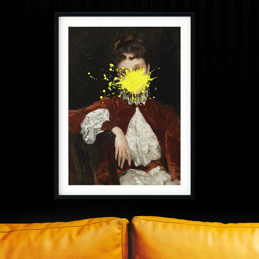 Paint splat woman cool posters, vintage oil paintings